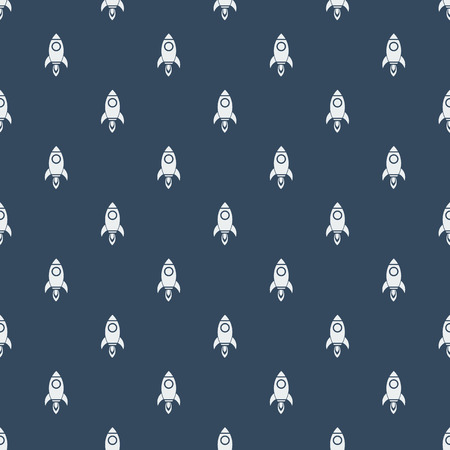 Space rocketship launch seamless pattern for business innovation product,creative idea and management background. Rocket flat design concept for Project start up and development process.のイラスト素材