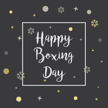 Happy Boxing Day Sale advertisement with text calligraphy and Ornament background.のイラスト素材