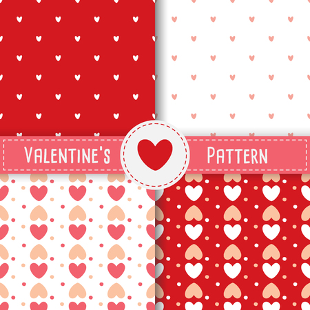 Valentine's Heart Seamless pattern. Vector illustration for Valentine's Day invitation, banner, poster, card.のイラスト素材