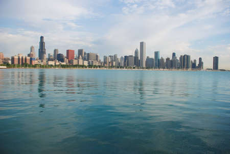 Chicago cityscape photo, landscapeの写真素材
