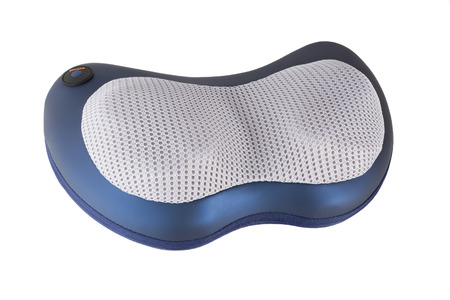 Isolated electric massage pillow with vibration and heatingの写真素材