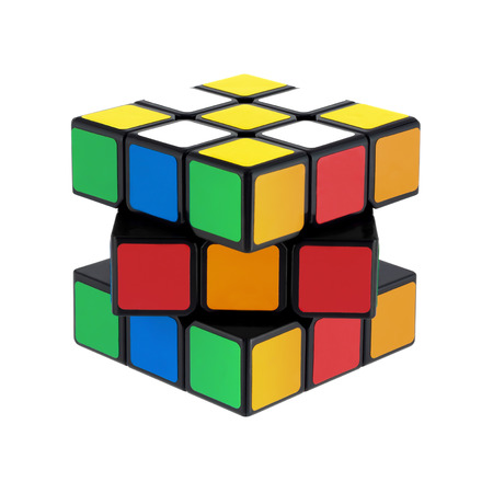 Isolated on white six faces classic Rubikのeditorial素材