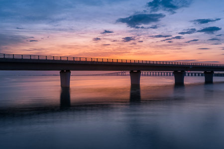 Bridge sunsetの写真素材