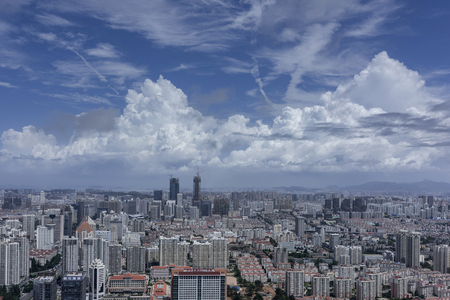 A bird's-eye view of the cityのeditorial素材