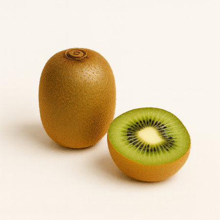 Kiwi fruit isolated on white background. 3D illustration.の素材