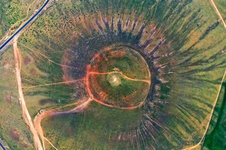 Aerial photography of wulanbutong, China.の写真素材