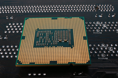 close up of Personal Computer CPU chip