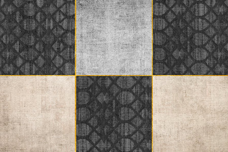 Abstract geometric art background. Golden texture. Fragment of artwork. Paint spots. Brushstrokes of...