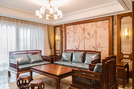 Chinese-style living roomのeditorial素材