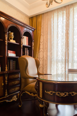Interior view of a study roomのeditorial素材