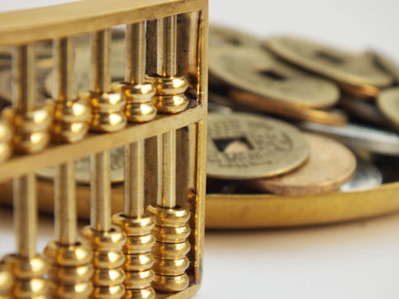 Abacus and ancient coins