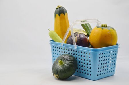 a basket of vegetablesの写真素材