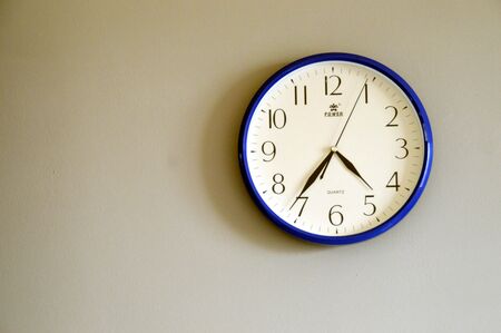 clock hanging on the wallのeditorial素材