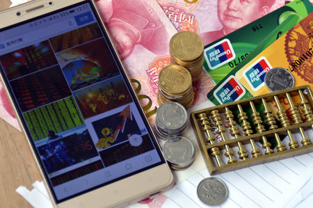 Money and cardのeditorial素材