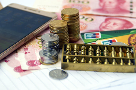 Money and cardのeditorial素材