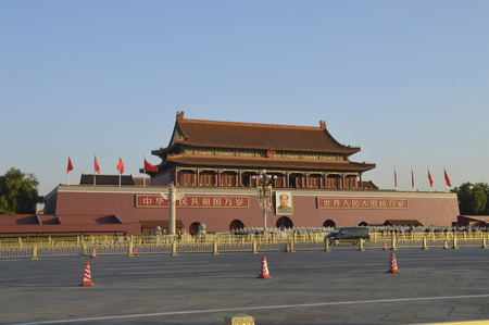 Tiananmen tower, Beijing, Chinaのeditorial素材