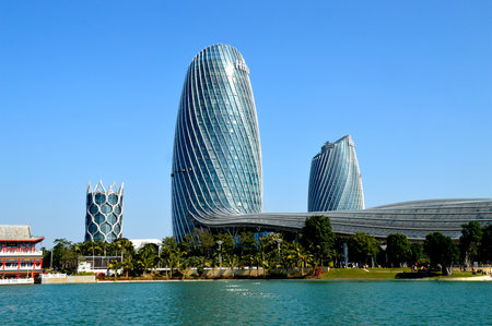 Scenery of Flower Island in Hainan, Chinaのeditorial素材