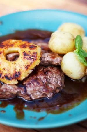 juicy beef stakeの写真素材