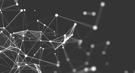 Abstract polygonal space low poly dark background with connecting dots and lines. Connection structure. Science background. Futuristic polygonal background. Wallpaper. Businessの写真素材