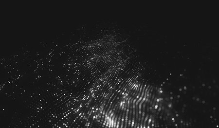 Abstract polygonal space low poly dark background with connecting dots and lines. Connection...