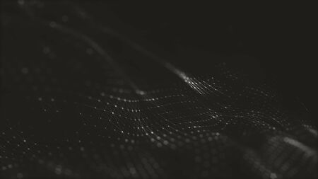 Abstract polygonal space low poly dark background with connecting dots and lines. Connection structure. Science background. Futuristic polygonal background. Triangular background. Wallpaper. Businessの写真素材