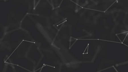 Abstract polygonal space low poly dark background with connecting dots and lines. Connection structure. 
Science background. Futuristic polygonal background. Triangular background. Wallpaper. Businessの写真素材