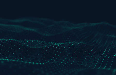 Abstract polygonal space low poly dark background with connecting dots and lines. Connection structure. 
 Futuristic polygonal background.の写真素材