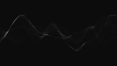 Abstract polygonal space low poly dark background with connecting dots and lines. Connection...