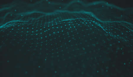 Abstract polygonal space low poly dark background with connecting dots and lines. Connection structure. 
Science background. Futuristic polygonal background. Triangular background. Wallpaper. Businessの写真素材