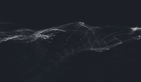 Abstract polygonal space low poly dark background with connecting dots and lines. Connection structure. Science background. Futuristic polygonal background. Triangular background. Wallpaper. Businessの写真素材