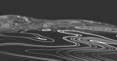 Abstract flowing lines background for your design project. 3D illustration. 3d rendering. Wallpaper....