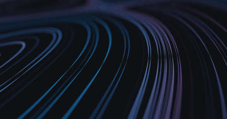 Abstract flowing lines background for your design project. 3D illustration. 3d rendering. Wallpaper. Futuristic background. Business. Topology  background.の写真素材