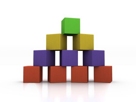Pyramid of Blocksの写真素材
