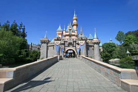 ANAHEIM, CALIFORNIA - September 16, 2009 - The Disneyland California Sleeping Beauty Castle.のeditorial素材