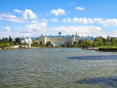 MARNE-LA-VALLEE, FRANCE - July 29th, 2016  Disney's Newport Bay Club at Disneyland Resort Parisのeditorial素材