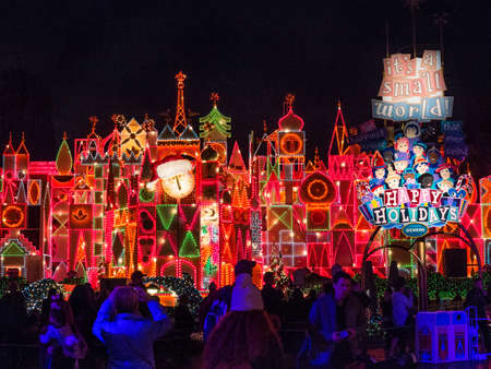 ANAHEIM, CALIFORNIA - December 1st, 2016 - It's a Small World Holiday in the Disneyland Resortのeditorial素材