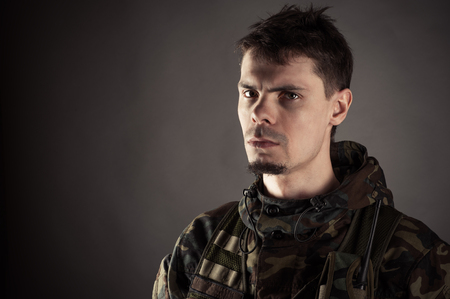 portrait of a man in uniformの写真素材