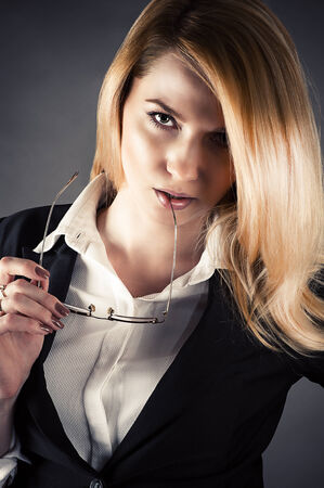 portrait of a beautiful business womanの写真素材