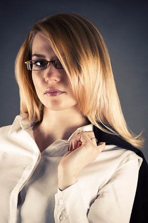 portrait of a beautiful business womanの写真素材