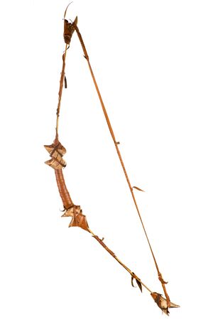 wooden bow in leatherの写真素材