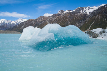 Iceberg floating in a lake 