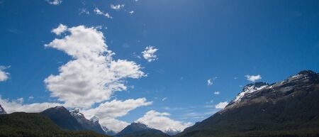 Mountain range on a sunny day の写真素材