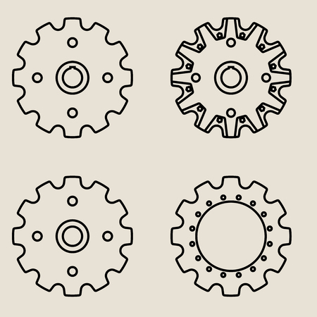 Sprocket wheel vectorのイラスト素材