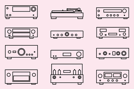 Audio equipment vector icon.のイラスト素材