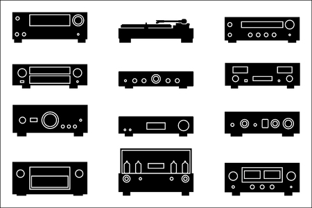 Audio equipment vector icon.のイラスト素材