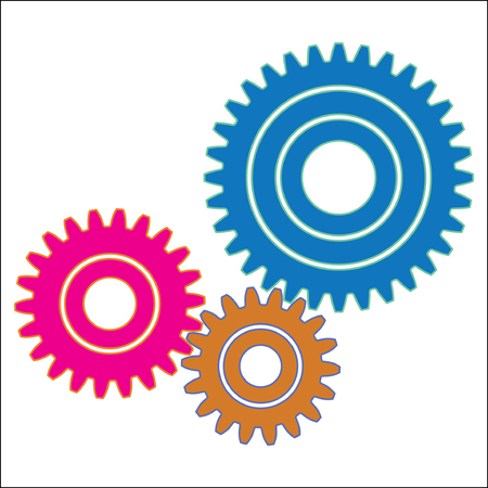 illustration of gear wheel that provides the desired motionのイラスト素材
