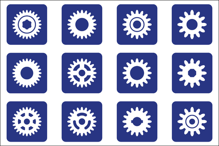 Gear wheel vector iconsのイラスト素材