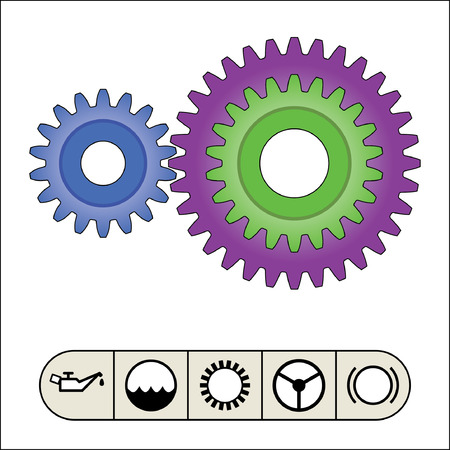 Illustration of gear wheel that provides the desired motionのイラスト素材