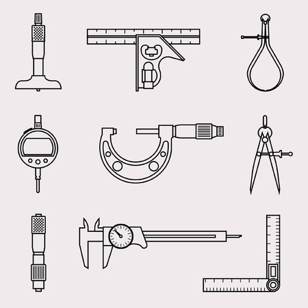 Measuring instrument icon setのイラスト素材