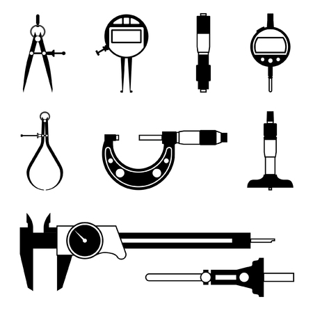 Set of various types of measuring toolのイラスト素材